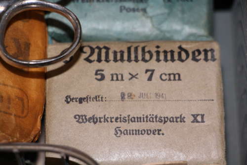 A WW2 German verbandkasten medical box . With vehicle number etc.