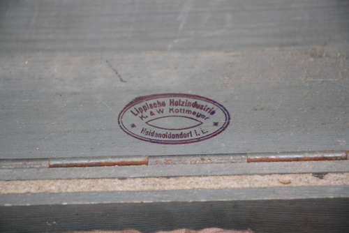 A WW2 German verbandkasten medical box . With vehicle number etc.