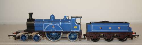 A boxed Hornby R553 Caledonian Railway 4-2-2 locomotive.Mild play worn
