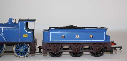 A boxed Hornby R553 Caledonian Railway 4-2-2 locomotive.Mild play worn