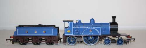 A boxed Hornby R553 Caledonian Railway 4-2-2 locomotive.Mild play worn