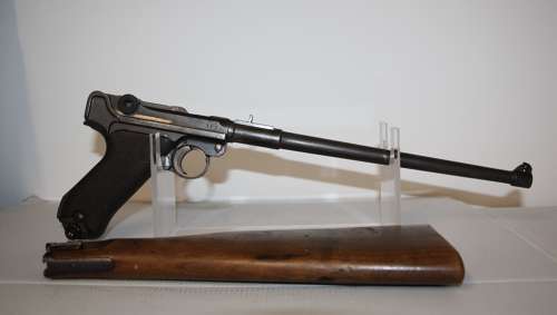 A  VERY GOOD DEACTIVATED WW1 LUGER CARBINE. LOVELY RARE GUN.