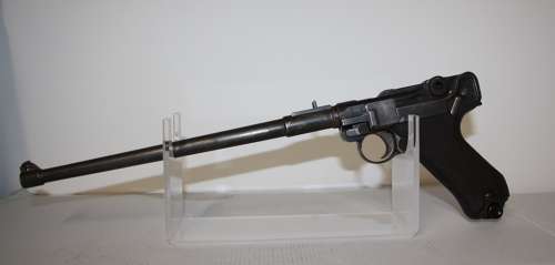 A  VERY GOOD DEACTIVATED WW1 LUGER CARBINE. LOVELY RARE GUN.
