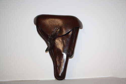 A VERY GOOD ORIGINAL WW1 LUGER HOLSTER.DATED 1916.