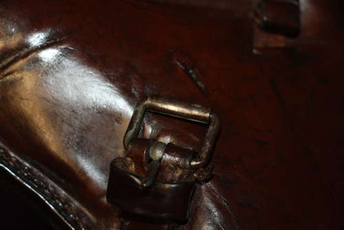 A VERY GOOD ORIGINAL WW1 LUGER HOLSTER.DATED 1916.