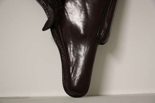 A VERY GOOD ORIGINAL WW1 LUGER HOLSTER.DATED 1916.