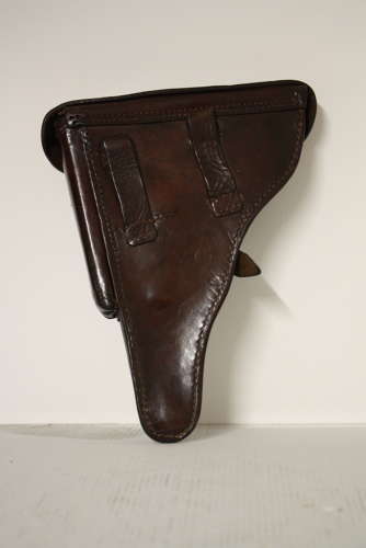 A VERY GOOD ORIGINAL WW1 LUGER HOLSTER.DATED 1916.
