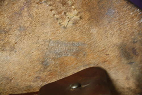 A VERY GOOD ORIGINAL WW1 LUGER HOLSTER.DATED 1916.