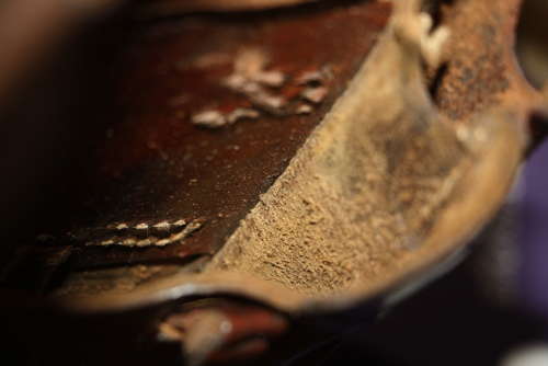 A VERY GOOD ORIGINAL WW1 LUGER HOLSTER.DATED 1916.