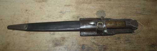A BRITISH 1888 LEE METFORD BAYONET.WILL ORIGINAL FROG ETC.WILKINSON.