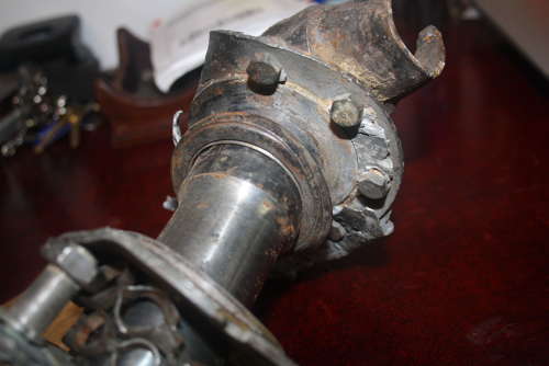 A WW2 HURRICANE,WHEEL HUB.FROM CRASH. NO79 SQD BIGGIN HILL.1ST SEPT 19