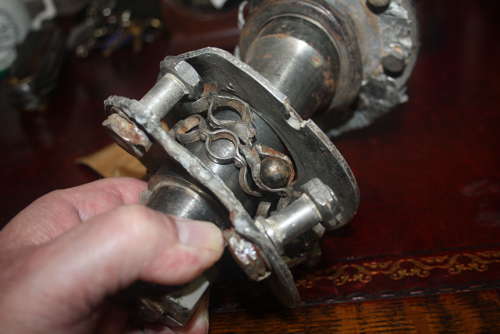 A WW2 HURRICANE,WHEEL HUB.FROM CRASH. NO79 SQD BIGGIN HILL.1ST SEPT 19