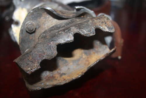 A WW2 HURRICANE,WHEEL HUB.FROM CRASH. NO79 SQD BIGGIN HILL.1ST SEPT 19