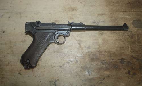 A OLD SPEC 1917 ARTILLERY LUGER. ALL MATCHING NUMBERS.