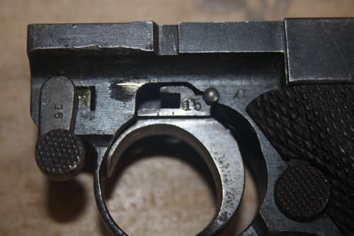 A OLD SPEC 1917 ARTILLERY LUGER. ALL MATCHING NUMBERS.