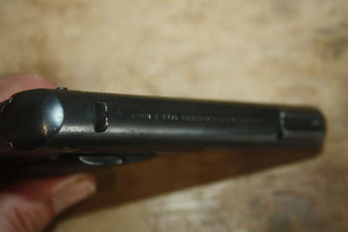 A OLD SPEC 7.65 BAYARD PISTOL. ALL CLICKS DRY FIRERS.