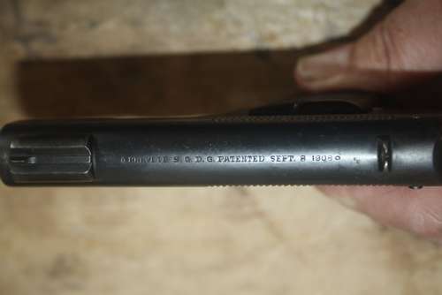 A OLD SPEC 7.65 BAYARD PISTOL. ALL CLICKS DRY FIRERS.