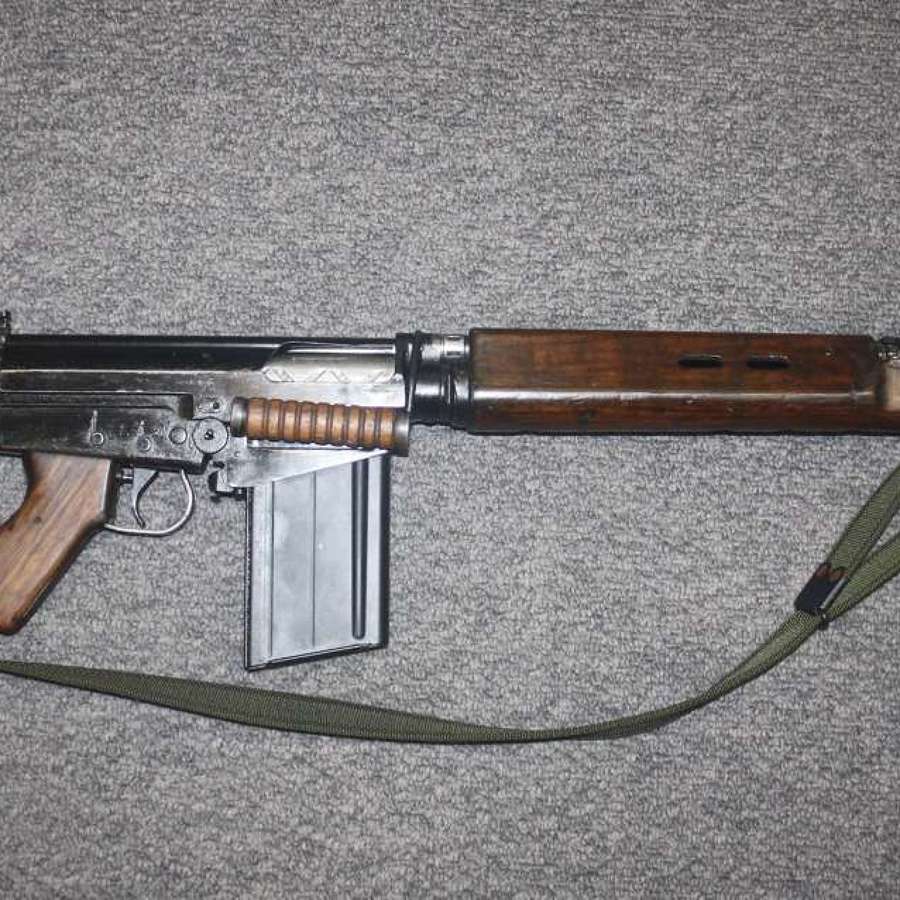 A RARE OLD SPEC SLR BSA 1960'S L1A1 WITH WOODEN FURNITURE.