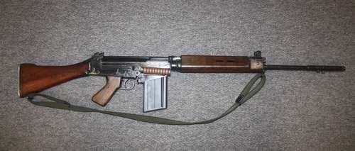 A RARE OLD SPEC SLR BSA 1960'S L1A1 WITH WOODEN FURNITURE.