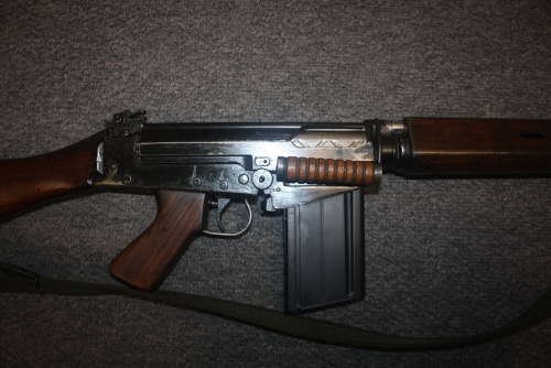 A RARE OLD SPEC SLR BSA 1960'S L1A1 WITH WOODEN FURNITURE.