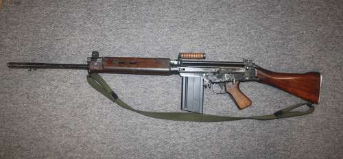 A RARE OLD SPEC SLR BSA 1960'S L1A1 WITH WOODEN FURNITURE.
