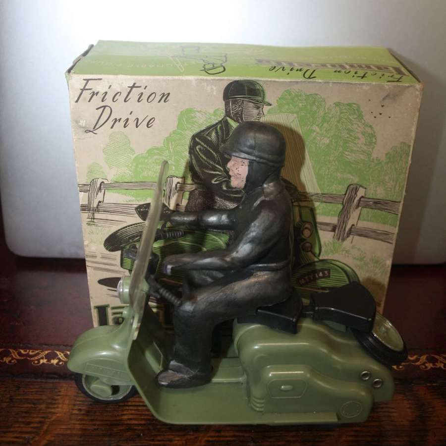A vintage late 1950's/early 1960's Mettoy friction drive Lambretta sco