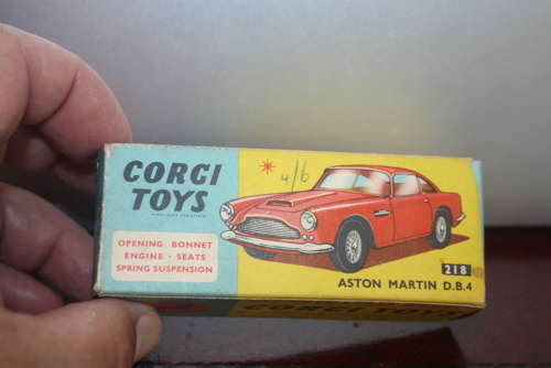 A boxed Corgi No.218 Aston Martin DB4 (mild playwear and box mild play