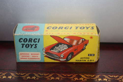 A boxed Corgi No.218 Aston Martin DB4 (mild playwear and box mild play