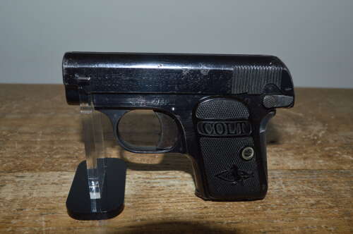 A EU DEACTIVATED COLT 1908 .25CAL SEMI AUTO PISTOL.MOVING PARTS NO DRY FIRER.