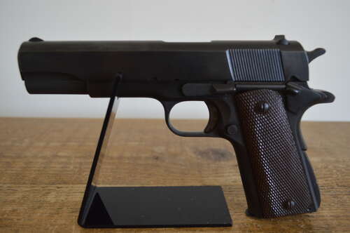 A EU DEACTIVATED WW2 COLT 1911. ORIGINAL FRAME HAS HAD NEW SLIDE.
