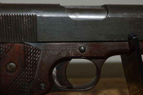A EU DEACTIVATED COLT 1911 SEMI AUTO PISTOL. WW1 ISSUE