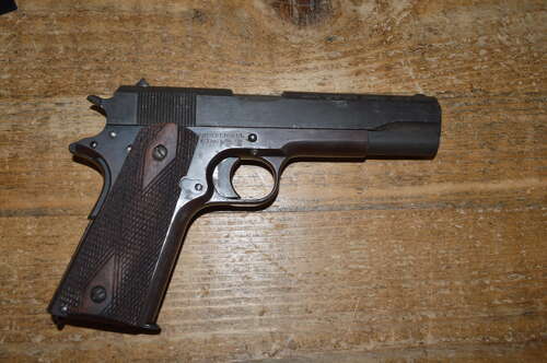 A EU DEACTIVATED COLT 1911 SEMI AUTO PISTOL. WW1 ISSUE