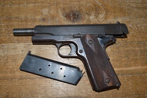 A EU DEACTIVATED COLT 1911 SEMI AUTO PISTOL. WW1 ISSUE