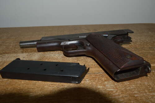 A EU DEACTIVATED COLT 1911 SEMI AUTO PISTOL. WW1 ISSUE