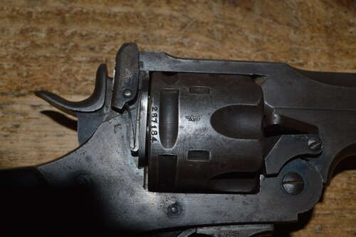 A 1917 DATED.ALL MATCHING WW1 WEBLEY MKV1 REVOLVER . DEACTIVATED EU SPEC.