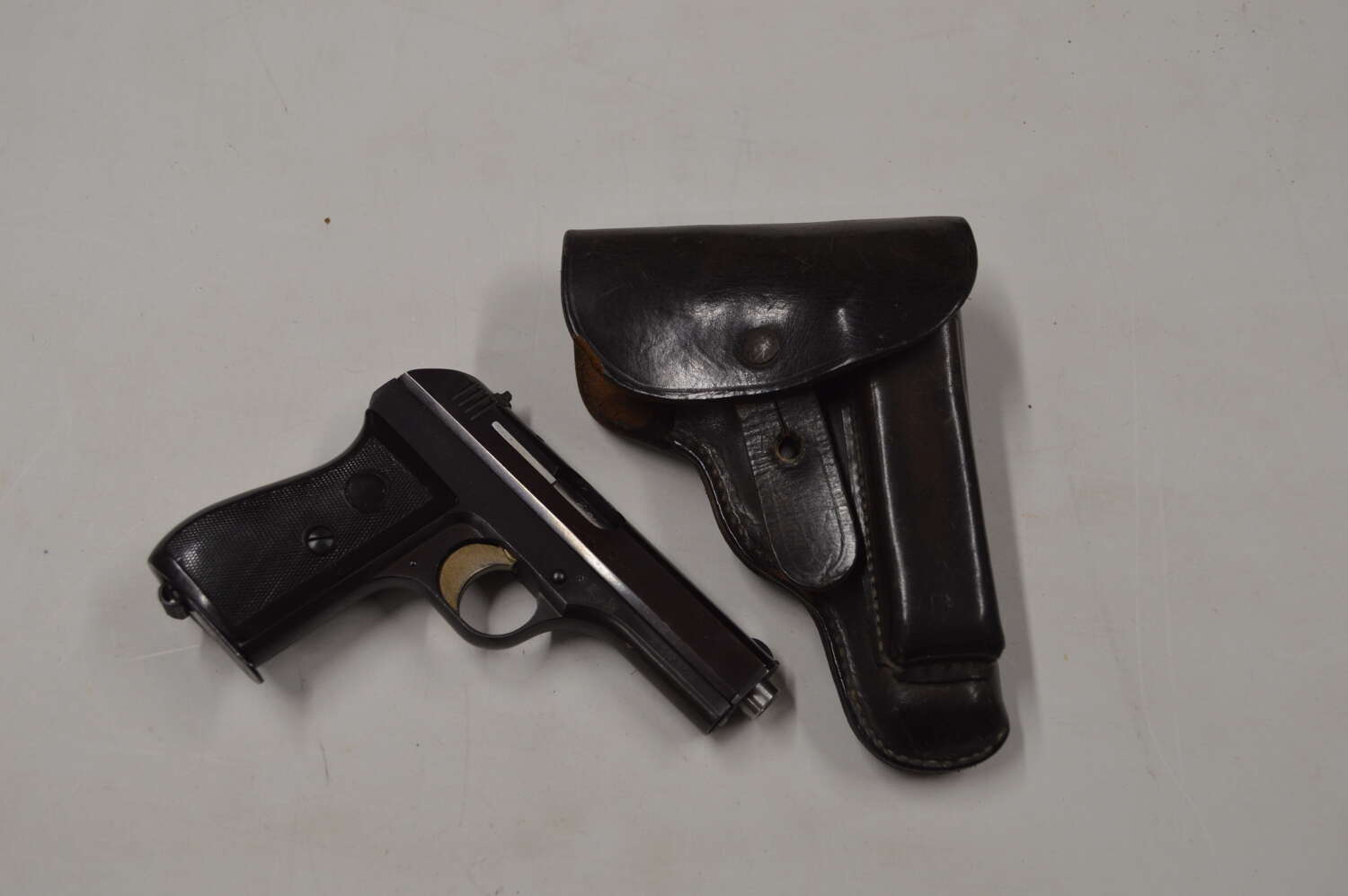 A WW2 7.65 MOD 27 SEMI AUTO PISTOL.WAFFENAMPT MARKED.NEW SPEC.COMES WITH ORIGINAL HOLSTER.
