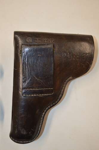A WW2 7.65 MOD 27 SEMI AUTO PISTOL.WAFFENAMPT MARKED.NEW SPEC.COMES WITH ORIGINAL HOLSTER.