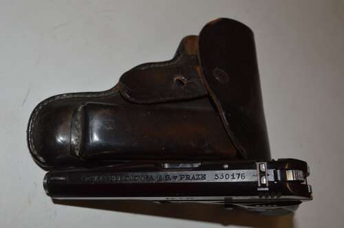 A WW2 7.65 MOD 27 SEMI AUTO PISTOL.WAFFENAMPT MARKED.NEW SPEC.COMES WITH ORIGINAL HOLSTER.