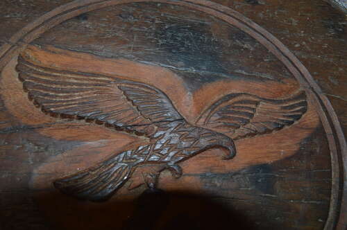 A LARGE GERMAN WW2 LUFTWAFFER WOODEN BOWL.POSSIBLY POW MADE. 15