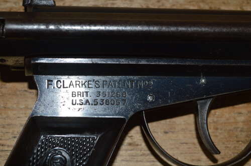 A RARE .22 ACCLES &SHELVOKE WARRIOR AIR PISTOL .