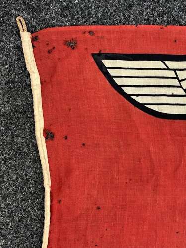 A WW2 German State Service flag (Reichsdienstflagge),  flag with sewn edge, attached lab
