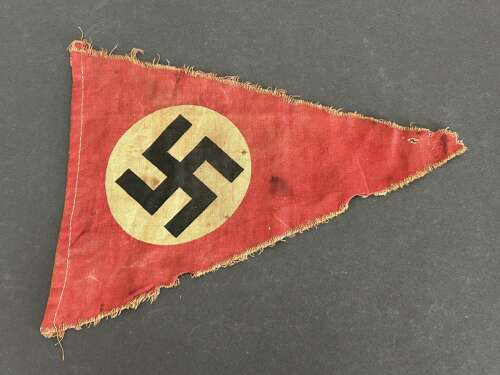 A WW2 German  bunting pennant/flag with one sided print, approx. 9