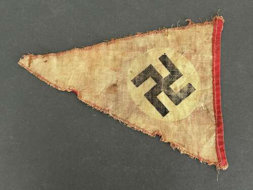 A WW2 German  bunting pennant/flag with one sided print, approx. 9