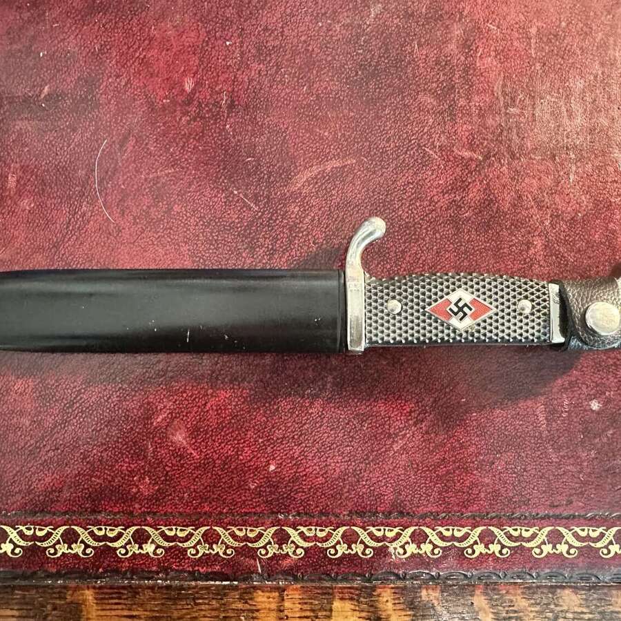A reproduction Hitler Youth style Dagger . Over 18s only .