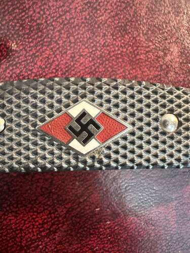 A reproduction Hitler Youth style Dagger . Over 18s only .