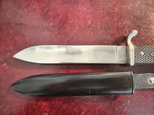 A reproduction Hitler Youth style Dagger . Over 18s only .