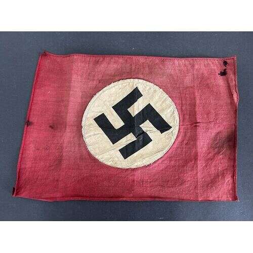 A WW2 German  NSDAP pennant, double sided with sewn linen sections