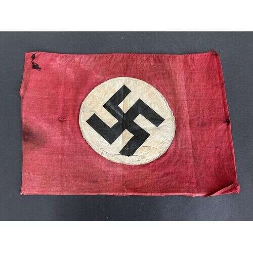 A WW2 German  NSDAP pennant, double sided with sewn linen sections